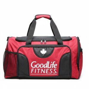GoodLife Fitness Duffel Gym Bag Workout Black Red LIKE NEW